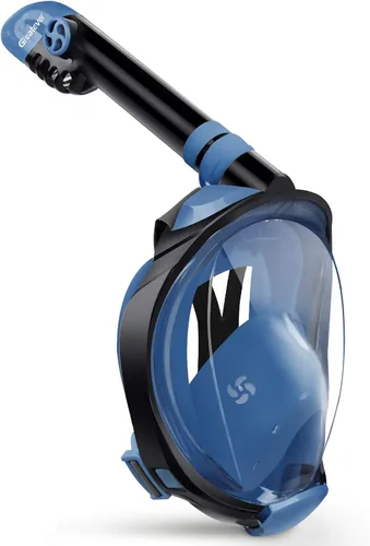 Vista 12 de Greatever G2 - Máscara de esnórquel de cara completa con el moderno sistema de parte superior seca, plegable, con visión panorámica de 180 grados
