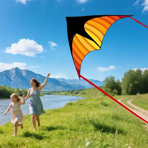 Vista 2 de Xida Kites for Kids Ages 4-8 8-12 Easy to Fly, Large Beach Kites for Adults 3 Pack Delta