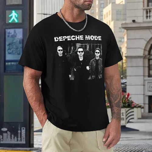 Vista 4 de Camiseta de algodón de moda con cuello redondo y manga corta para hombre
