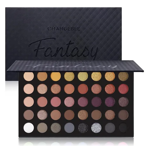 Vista 9 de UCANBE Paleta de maquillaje de ojos altamente pigmentada, paleta de sombra de ojos metálica mate brillante de larga duración, mezclable