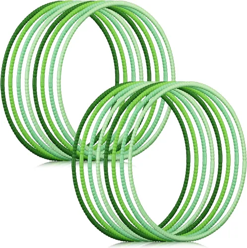 Vista 15 de Sratte 12 aros de juguete desmontables y ajustables para niños, anillo de ejercicio de color, círculo de plástico para niños y adolescentes,