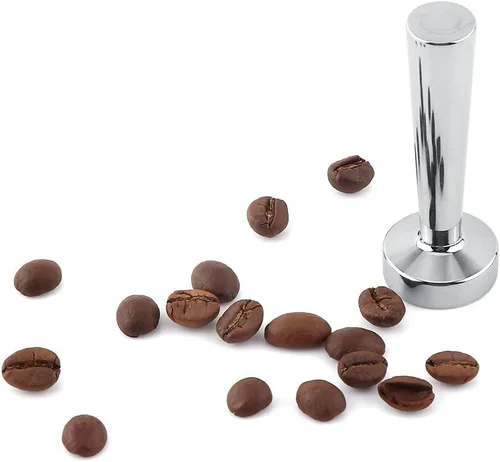 Vista 6 de Fdit Prensa de café, herramienta de manipulación de café espresso sólido de acero inoxidable, base plana para máquina de cápsulas