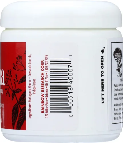 Vista 4 de Henna Rainbow Research para teñir el cabello, de color negro, 4 onza Caoba persa