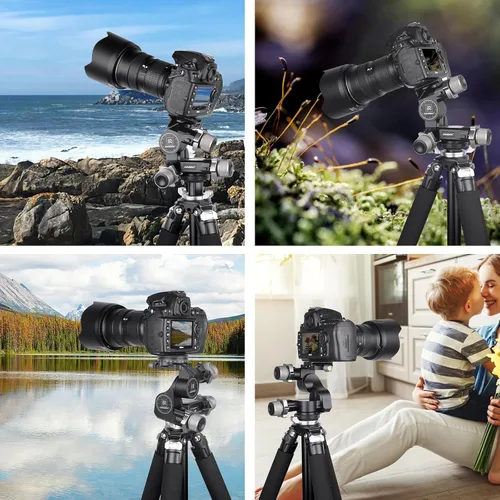 Vista 8 de INNOREL GR7 - Cabezal de trípode con engranaje de 3 vías para fotografía