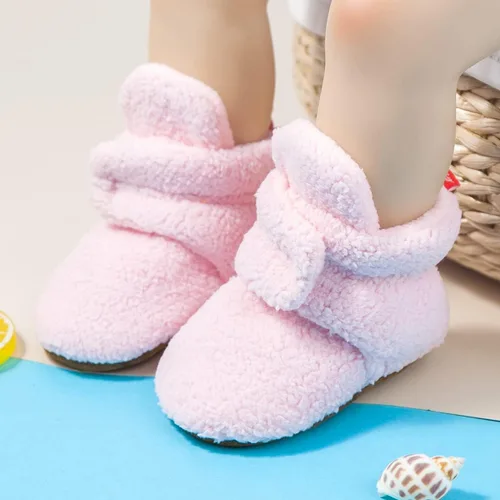 Vista 101 de Sawimlgy - Botines de algodón antideslizantes para recién nacido, con agarre, para cuna o para el invierno