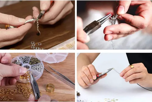 Vista 6 de Anillos de salto al por mayor para la fabricación de joyas Anillos de salto abiertos de latón macizo chapado en oro y plata, Plata Esterlina