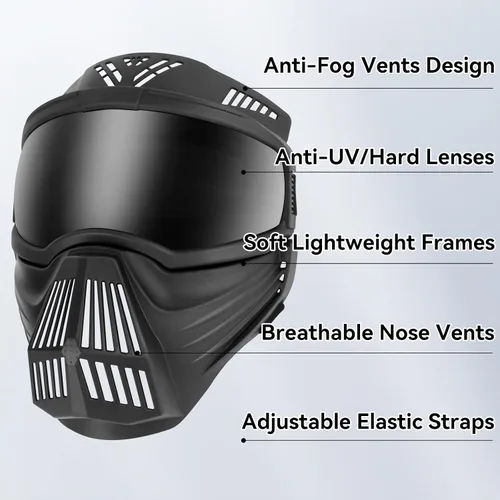 Vista 2 de Gafas de sol para perros de razas grandes, antirayos UV para protección facial completa, máscara para mascotas con agujeros transpirables