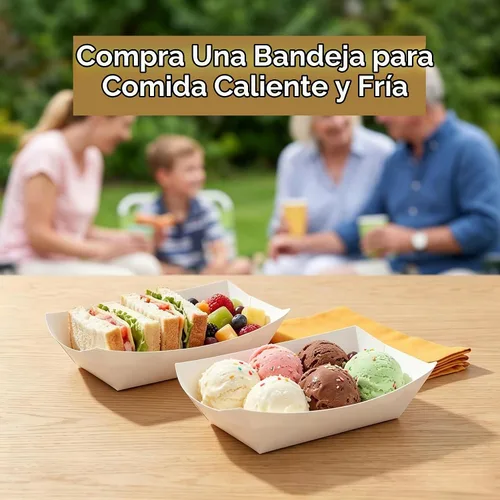 Vista 6 de DEAYOU Paquete de 250 botes pequeños de papel para alimentos, bandeja de alimentos de papel blanco de 1 libra, cesta de cartón desechable para papas