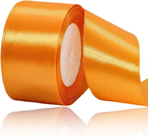 Vista 126 de Cinta de Satén Beige de Color Sólido, 1-1/2 Pulgadas x 25 Yardas, Cinta de Satén de Tela para Envolver Regalos, Manualidades, Hacer Lazos