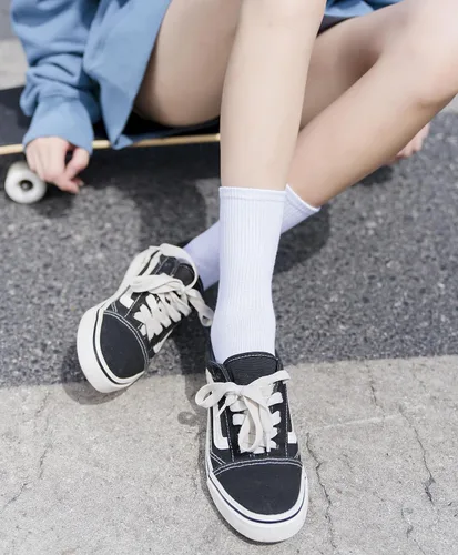 Vista 4 de Irisbear Calcetines deportivos para mujer, estilo casual, atléticos, ligeros, de algodón, 5 pares