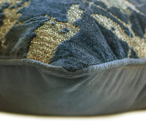 Vista 177 de The HomeCentric Funda de almohada con cremallera, funda de cojín azul de 12 x 12 pulgadas, funda de cojín de algodón bordado para sofá, diseño