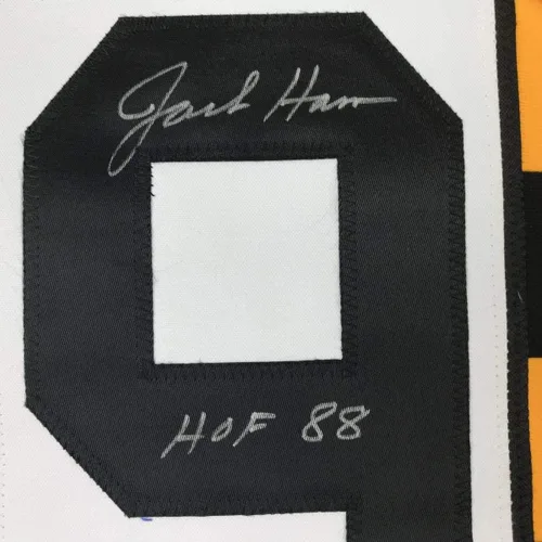 Vista 3 de Camiseta de fútbol JSA COA de Jack Ham HOF 88 Pittsburgh Bumble Bee con Autógrafo