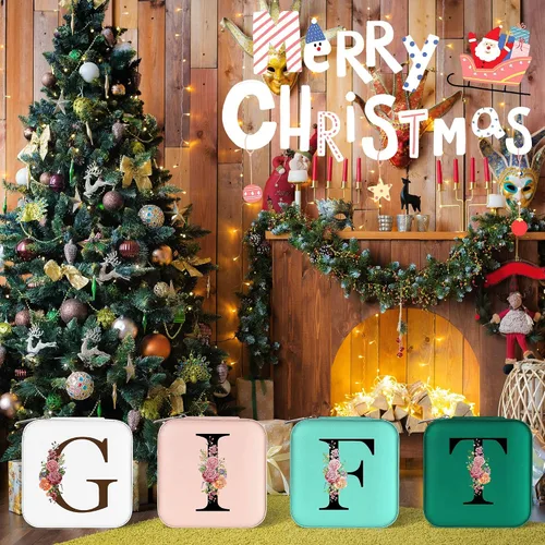 Vista 2 de Parima Regalos de Navidad para mujeres, adolescentes y niñas, para rellenar calcetines, organizador de joyas de viaje, caja de joyería pequeña