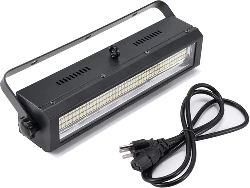Vista 4 de MFL. S100 132-LED Luz estroboscópica de escenario de 132 LED, iluminación de escenario blanca brillante, luz ciega y de lavado, luces de DJ