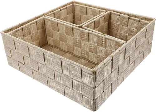 Vista 8 de Housoutil Caja de almacenamiento de escritorio resistente con rejillas, soporte para bolígrafos, organizador de mesa en estilo organizador combinado