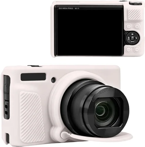 Vista 8 de Leayjeen Funda protectora de silicona compatible con cámara Canon SX740 SX730, carcasa protectora de silicona suave, con cubierta desmontable