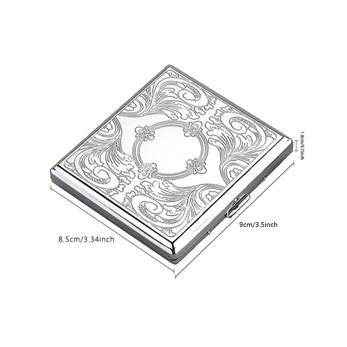 Vista 3 de Caja de cigarrillos de metal con capacidad para 20 cigarrillos para 3.307 in