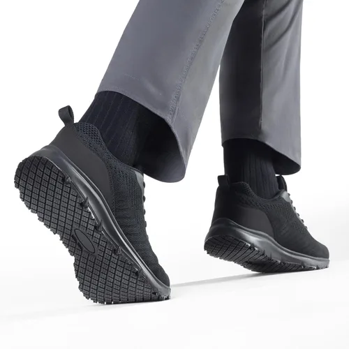 Vista 7 de Bruno Marc Zapatos antideslizantes para hombre, cómodos zapatos de trabajo para hombre y tenis de restaurante o servicio de alimentos