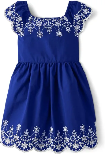 Vista 12 de Gymboree Girls and Toddler Short Sleeve Fit and Flare Dresses Prep School