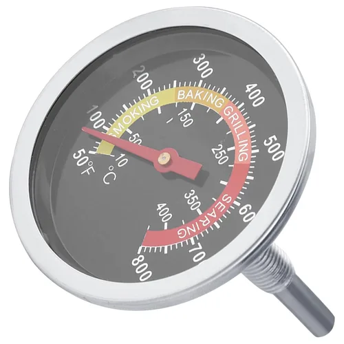 Vista 6 de Medidor de temperatura para parrilla, termómetro de horno de metal de 50 800 ℉ de acero inoxidable para barbacoa, termómetro de temperatura