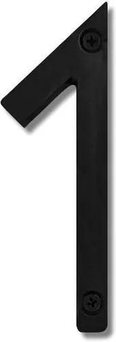 Vista 44 de NACH Números de casa flotantes, números de casa negros de aluminio de 4 pulgadas para exteriores - Número 0, números de puerta con accesorios