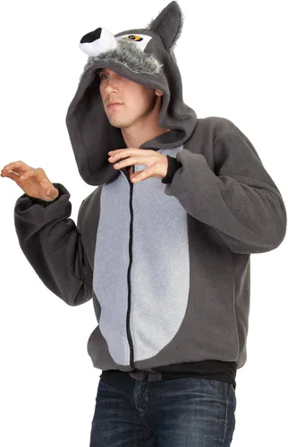 Vista 3 de RG Costumes. Sudadera con capucha de Willie el lobo.