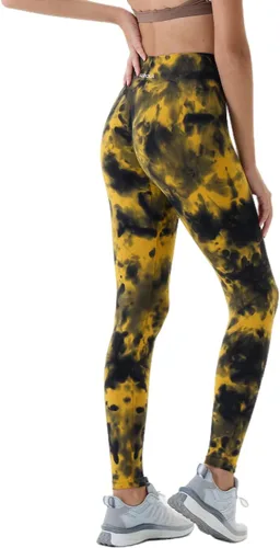 Vista 6 de AUROLA Leggings de entrenamiento para mujer, control de abdomen, a prueba de sentadillas, acanalados, gruesos, sin costuras, pantalones activos