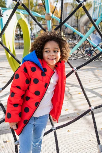 Vista 2 de Miraculous Ladybug - Abrigo de invierno con cremallera para niñas pequeñas a niños grandes