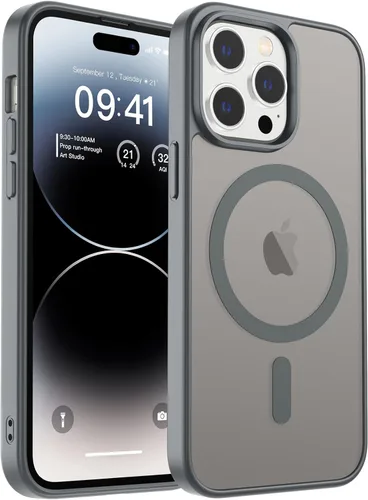 Vista 112 de zapica Funda magnética para iPhone Air, con protector de pantalla de vidrio templado, compatible con MagSafe, translúcida mate, a prueba de golpes