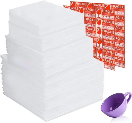 Vista 8 de Suministros de mudanza de 15 x 15 pulgadas, 50 bolsas de espuma, suministros de embalaje para mudanzas