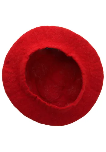 Vista 2 de Sombrero de Disfraz con Corazón de Hongo de Fieltro Rojo Multicolor