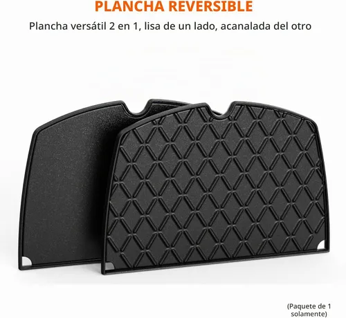 Vista 3 de Stanbroil Placa reversible para parrillas Weber Q200 Q2000 Series