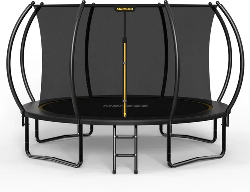 Vista 12 de Mersco Trampolín para exteriores de 10 pies, 12 pies, 14 pies, con recinto y escalera, cama elástica recreativa aprobada por ASTM para niños
