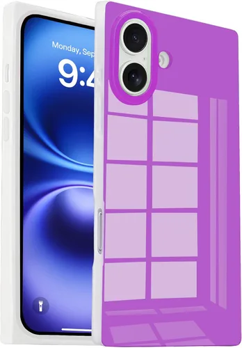 Vista 39 de Funda rectangular compatible con iPhone 15 Neon para mujer, diseño de lujo de fluorescencia brillante, flexible, suave, delgada, de gel de goma TPU