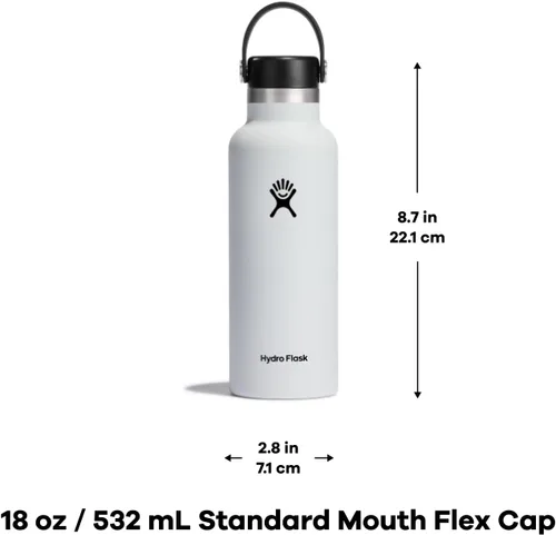 Vista 3 de Hydro Flask - Termo de tapa Flex estándar, negro, 532 ml
