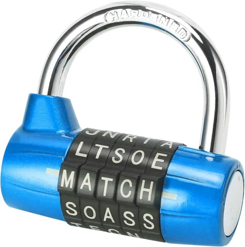 Vista 9 de Candado de aleación resistente con contraseña, candado de seguridad resistente, fácil de configurar tu propio combo reiniciable sin llave (2 negro)