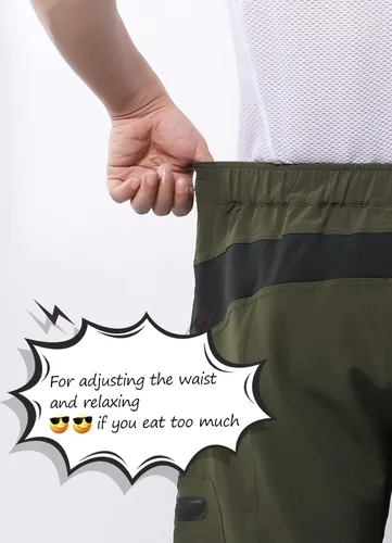 Vista 3 de BERGRISAR Pantalones cortos de ciclismo para hombre, corte holgado, con 6 bolsillos