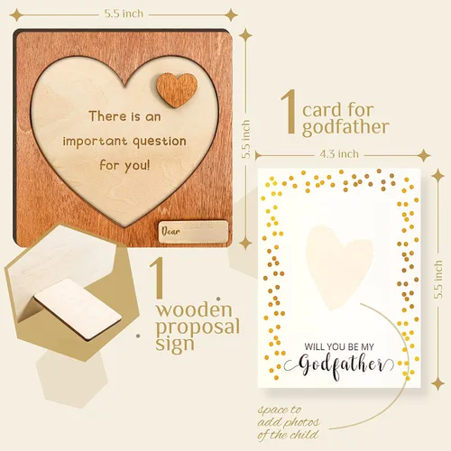 Vista 2 de 97 Decor Will You Be My Godfather Proposal Gifts – Regalos de propuesta de Dios Padre, regalos de tío padrino de ahijado, regalo de bautismo