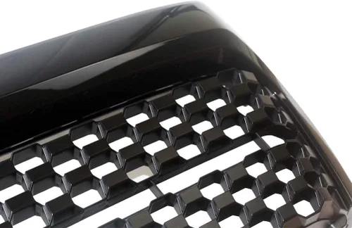 Vista 7 de NINTE Para Toyota Tundra 2014-2021 ABS frontal de repuesto entera rejilla central negro brillante parrilla capó reemplazar 53101-0C041 76180-0C030