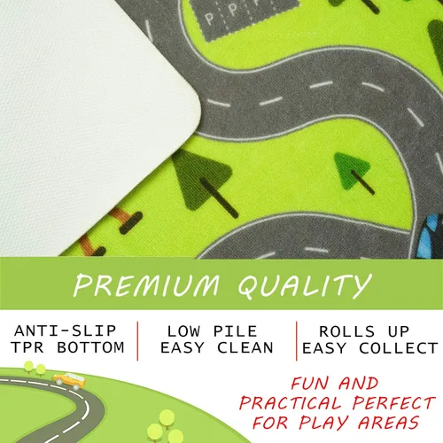 Vista 5 de HOMORE - Alfombra de juego para niños, alfombra para dormitorio de niños, sala de juegos de 4 x 6 pies Alfombra divertida y educativa de 48 x 76