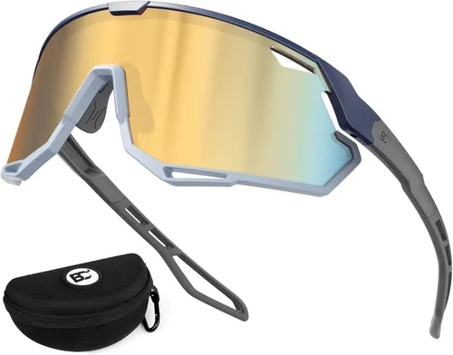 Vista 19 de BIRCEN Gafas de sol deportivas de béisbol para hombre: TR90 gafas de ciclismo ligeras envolventes para correr al aire libre MTB Bike