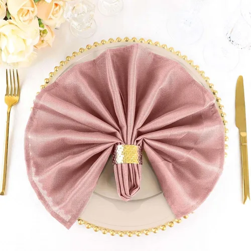 Vista 56 de Efavormart - Juego de 25 servilletas de tela de alta calidad, 20 x 20 pulgadas, color rosa, sin costuras, mantel de lino lavable con bordes
