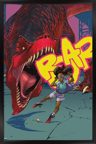 Vista 9 de Trends International Marvel Moon Girl & Devil Dinosaur - Póster de pared de rugido, 22.4 pulgadas de largo x 14.7 pulgadas, versión enmarcada