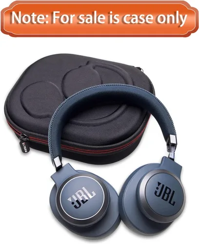 Vista 9 de LTGEM - Funda rígida para auriculares JBL - Gris exterior+interior gris/ Azul oscuro