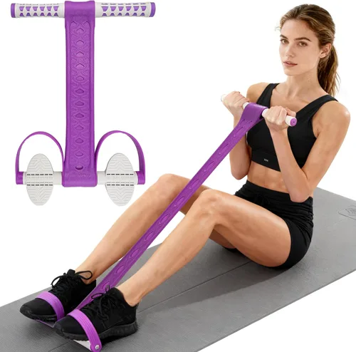 Vista 6 de DEFUNX Foot Pedal Resistance Band with Handle Multifunction Tension Rope for Women Exercise Fitness Workout Stirrup Puller