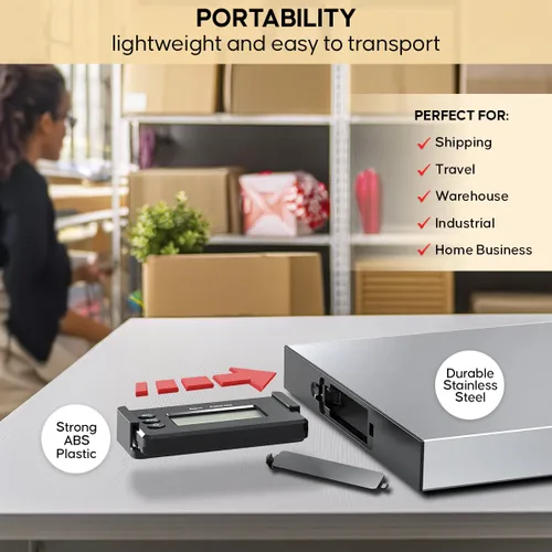Vista 7 de Arkscan Báscula de envío digital resistente S28 con pantalla inalámbrica, báscula postal de acero inoxidable para paquetes de varios tamaños y pesos