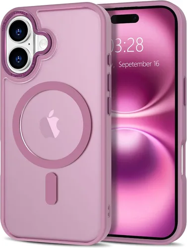 Vista 139 de Anuck - Funda magnética para iPhone 11 compatible con MagSafe, carcasa trasera mate translúcida dura, borde de TPU, delgada, resistente a impactos