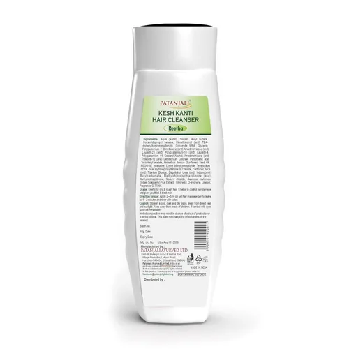 Vista 2 de patanjali Kesh Kanti Reetha Champú limpiador para cabello seco 6.8 fl oz (6.76 onzas líquidas) Control del daño del cabello Champú Reetha