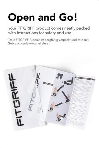 Vista 6 de Fitgriff® Correas de muñeca para levantamiento de pesas, gimnasio, peso muerto, entrenamiento (hechas de algodón premium y acolchadas) - Hombres