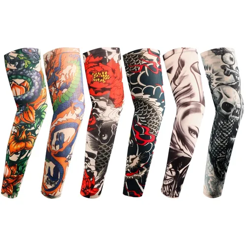 Vista 13 de Yariew, 6 Mangas de Tatúes Temporales, Conjunto de 6 Mangas de Tatúes de Arte Temporal, Falso, Despegable, Color 1, 1 Manga de tatuaje para mujer